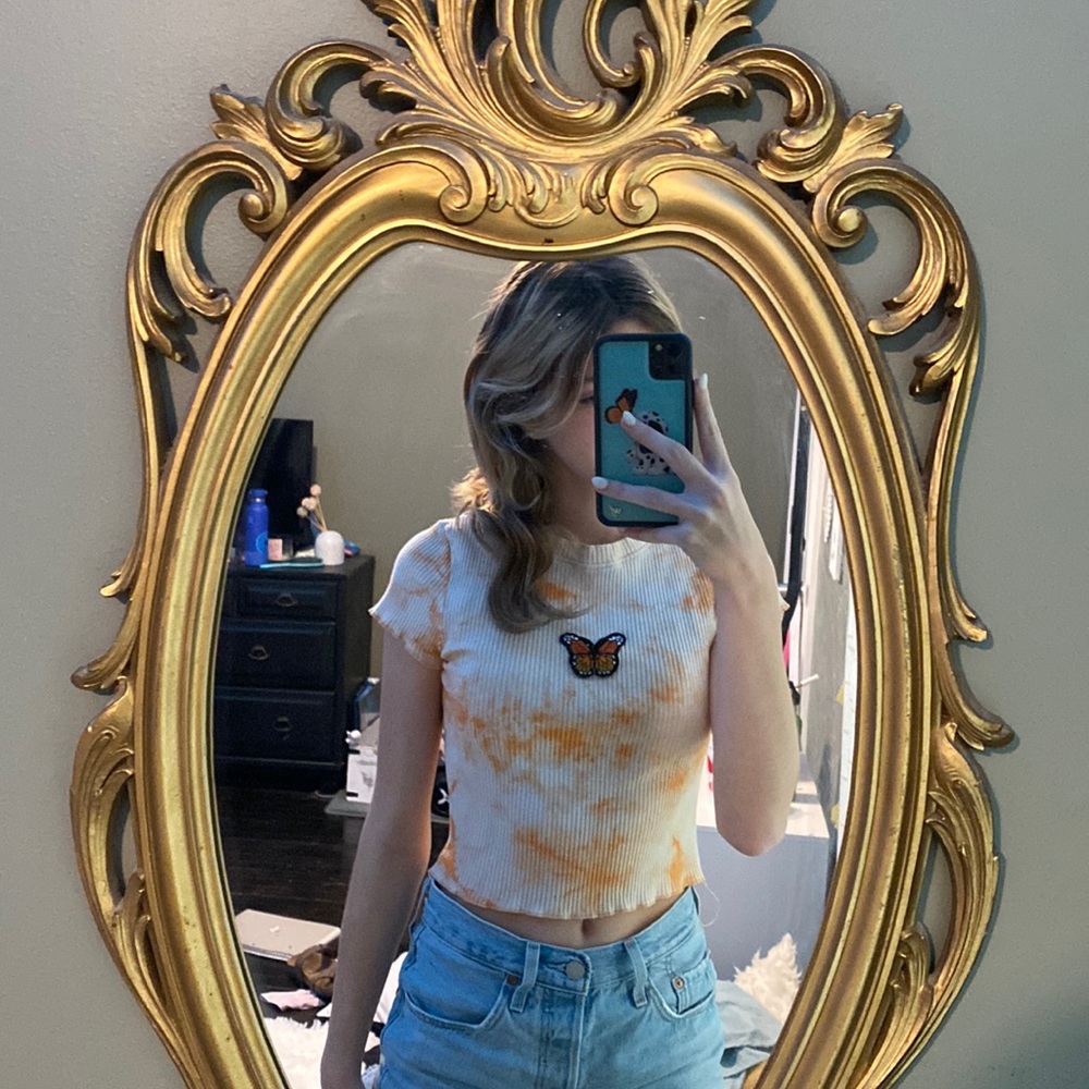 Orange Romwe Butterfly Shirt! 🍊